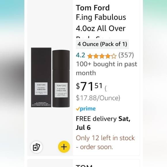 Tom Ford Fucking Fabulous body spray - Picture 4 of 5